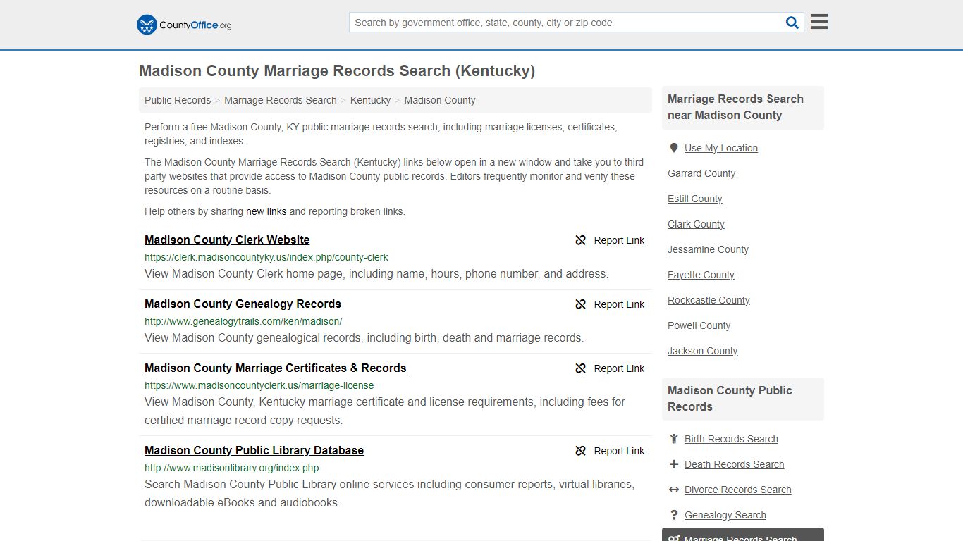 Marriage Records Search - Madison County, KY (Marriage Licenses ...