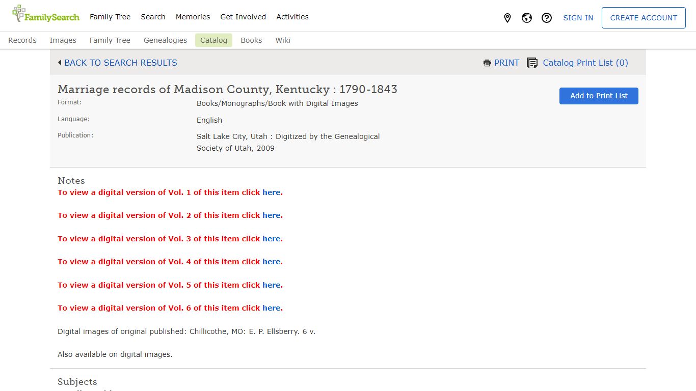 Marriage records of Madison County, Kentucky : 1790-1843 - FamilySearch